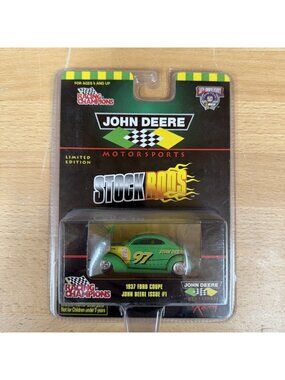 1998 Racing Champions John Deere Stock Rods '37 Ford Coupe #1 1:64 Roush Racing
